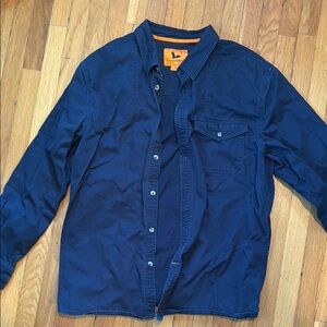 Men's Navy Blue Button-Up Jacket